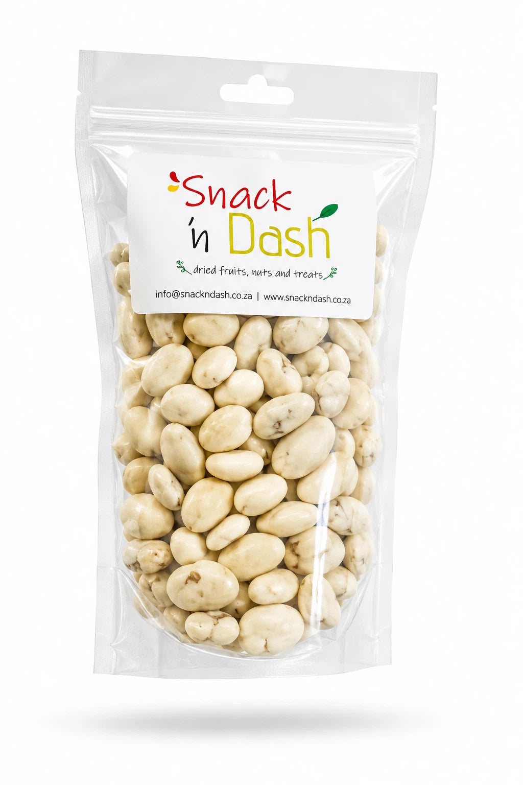 Milky bar Almonds in a clear 250g zip-lock bag
